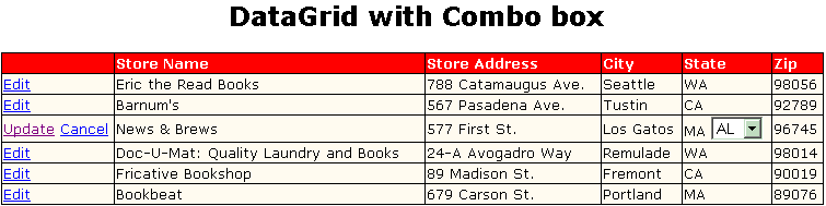 DataGrid with Combo box - 7973 bytes