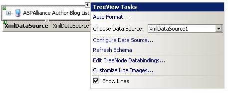 TreeView Tasks, XmlDataSource Configuration